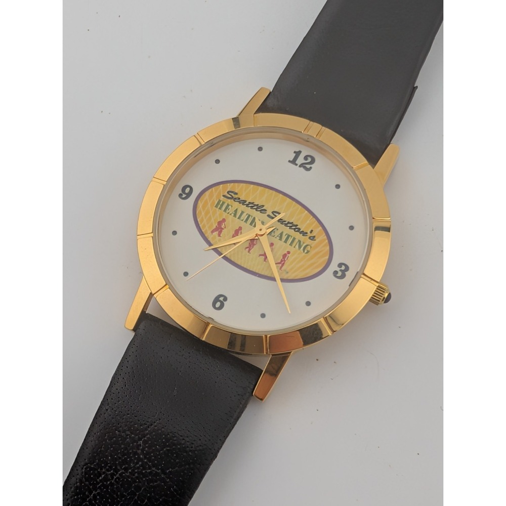 Seattle Sutton Unisex‎ Watch 33mm Case Black Leather Band- New Battery